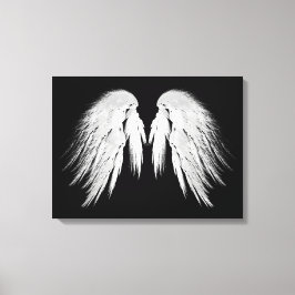ANGEL WINGS Black Canvas Afdruk