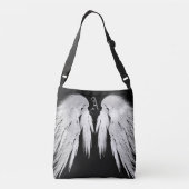 ANGEL WINGS Black Custom Monogram Crossbody Tas (Achterkant)