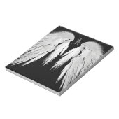 ANGEL WINGS Black Custom Monogram Notitieblok (Linkerzijde)
