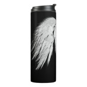 ANGEL WINGS Black Custom Monogram Thermosbeker (Gedraaid links)