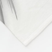 ANGEL WINGS Black Grey Monogram Fleece Deken (Hoek)