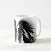 ANGEL WINGS Black Grey Monogram Koffiemok (Voorkant rechts)