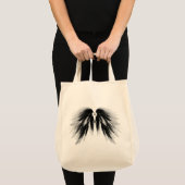 ANGEL WINGS Black Grey Monogram Tote Bag