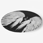 ANGEL WINGS Black Heavenly Holly Monogram Papieren Bordje (Gekanteld)