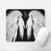 ANGEL WINGS Black Monogram Muismat (Met muis)
