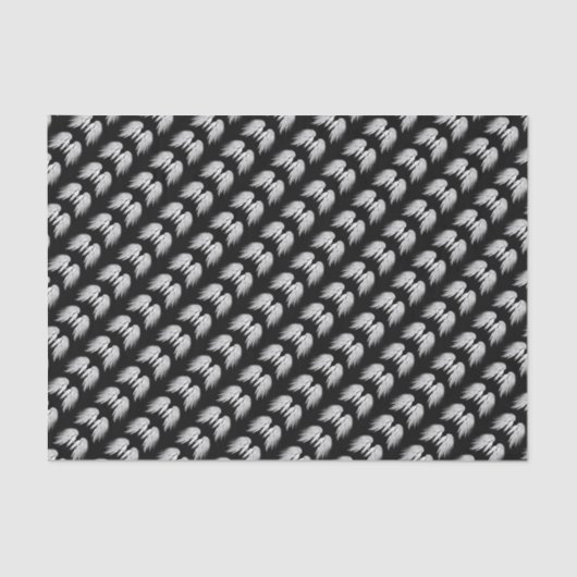 ANGEL WINGS Black  Patroon Tissuepapier (Voorkant)