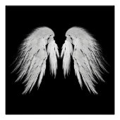 ANGEL WINGS Black Poster (Voorkant)