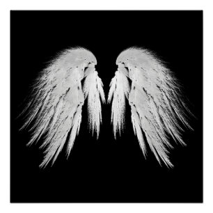 ANGEL WINGS Black Poster