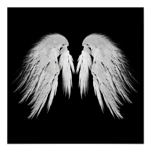 ANGEL WINGS Black Poster (Voorkant)
