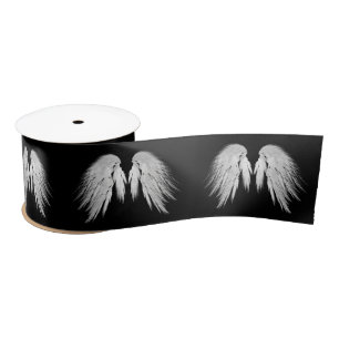 ANGEL WINGS Black  Satijnen Lint