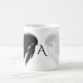 ANGEL WINGS Black + White Monogram Koffiemok (Center)