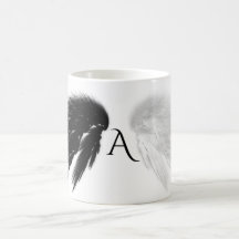 ANGEL WINGS Black + White Monogram