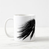 ANGEL WINGS Black + White Monogram Koffiemok (Links)