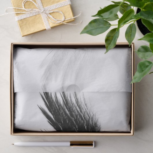 ANGEL WINGS Black + White Monogram Tissuepapier (Geschenk)