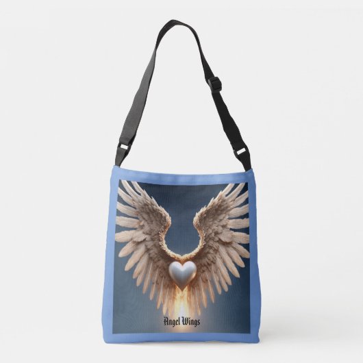 Angel Wings Blue Canvas tas (Achterkant)