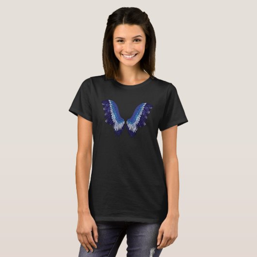 Angel Wings Blue On Back Angel Wings Bird Angel Wi T-shirt (Voorkant volledig)