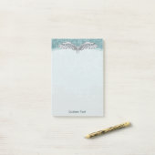 Angel Wings Blue Post-it® Notes (Op bureau)