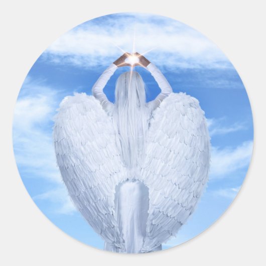 Angel Wings Blue Sky Stickers (Voorkant)