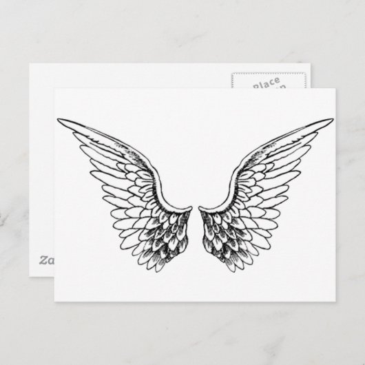 Angel Wings Briefkaart (Voorkant / Achterkant)