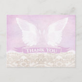 Angel Wings briefkaart, Angel Dank u opmerking Briefkaart (Voorkant)