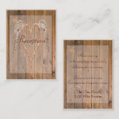 Angel Wings Bruiloft Informatiekaartje (Voorkant / Achterkant)