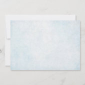 Angel Wings Burlap Lace Baby Boy Baptism PhotoCard Kaart (Achterkant)