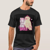 Angel Wings Carry Kind Soul Vogel met Hart Brant T-shirt (Voorkant)