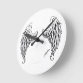 Angel Wings Clock Ronde Klok (Hoek)