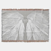 ANGEL WINGS Couple's Initialen Elegant Grey Deken (Voorkant)