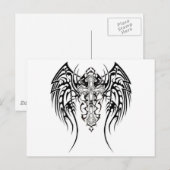 Angel Wings Cross Pattern Briefkaart (Voorkant / Achterkant)
