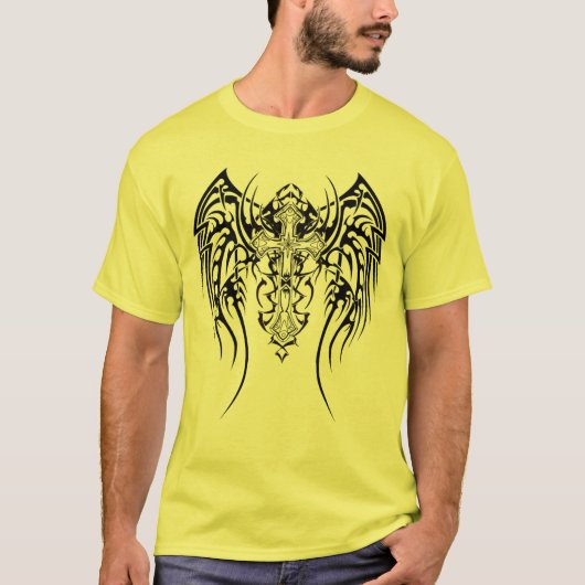 Angel Wings Cross Pattern T-shirt (Voorkant)