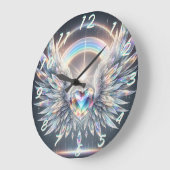 Angel Wings Crystal Heart Grote Klok (Hoek)