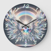 Angel Wings Crystal Heart Grote Klok (Voorkant)