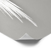 ANGEL WINGS Elegant Grey Wedding Poster (Hoek)