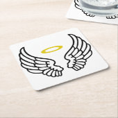 Angel Wings en Halo Kartonnen Onderzetters (Schuin)