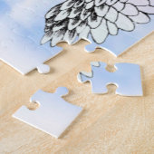 Angel Wings en Halo Monogram Letter D Legpuzzel (Zijkant)