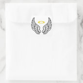 Angel Wings en Halo Vierkante Sticker (Tas)