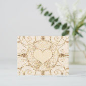 Angel Wings en Heart Briefkaart (Staand voorkant)