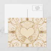 Angel Wings en Heart Briefkaart (Voorkant / Achterkant)