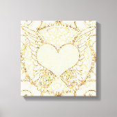 Angel Wings en Heart Canvas Afdruk (Voorkant)