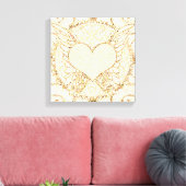 Angel Wings en Heart Canvas Afdruk (Insitu (Woonkamer))