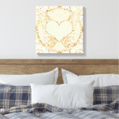 Angel Wings en Heart Canvas Afdruk (Insitu (Slaapkamer))