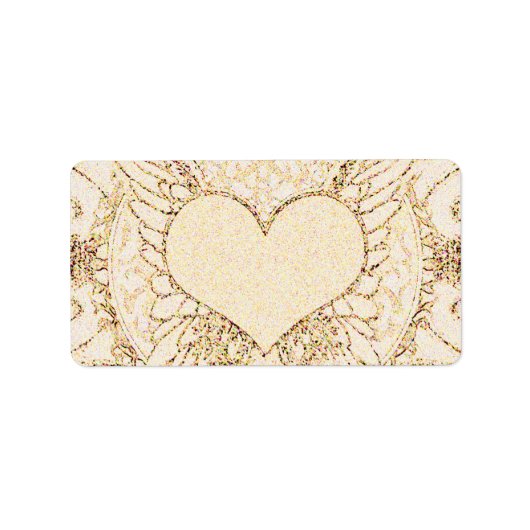 Angel Wings en Heart Etiket (Voorkant)