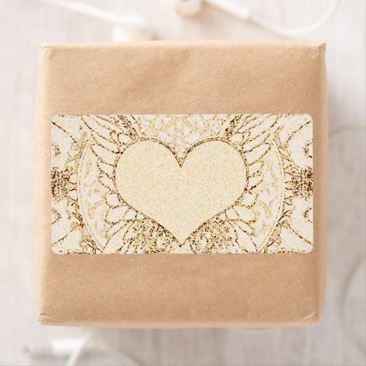 Angel Wings en Heart Etiket (Insitu)