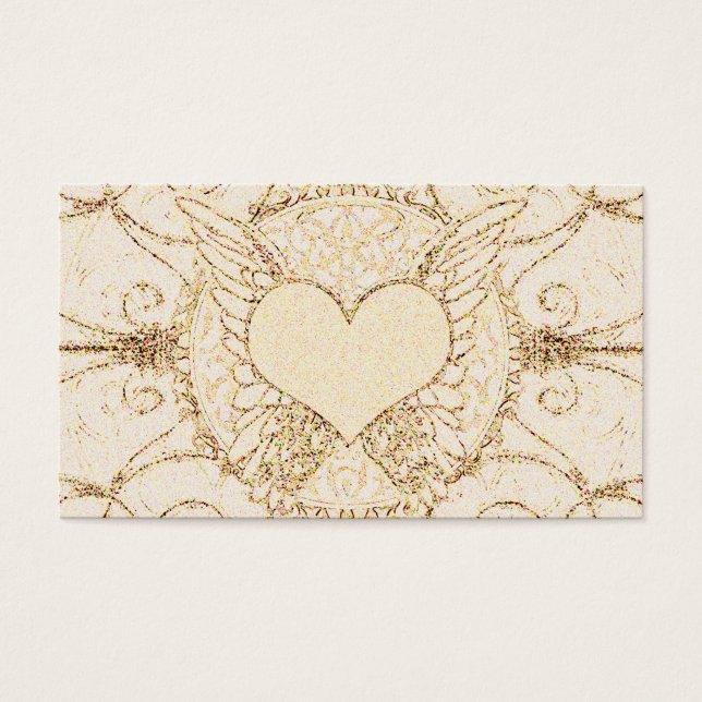 Angel Wings en Heart Visitekaartjes (Voorkant)