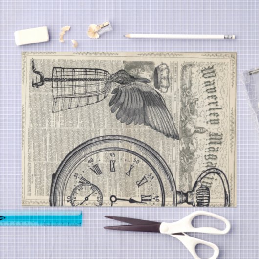 Angel Wings Ephemera Collage Tissuepapier (Craft)