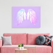 ANGEL WINGS Fairy Paars Canvas Afdruk (Insitu (Woonkamer))