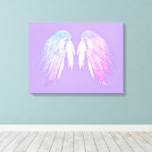 ANGEL WINGS Fairy Paars Canvas Afdruk (Insitu (Houten vloer))