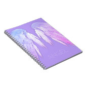 ANGEL WINGS Fairy Paars Custom Name Notitieboek (Rechterzijde)
