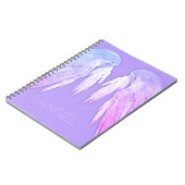ANGEL WINGS Fairy Paars Custom Name Notitieboek (Linkerzijde)